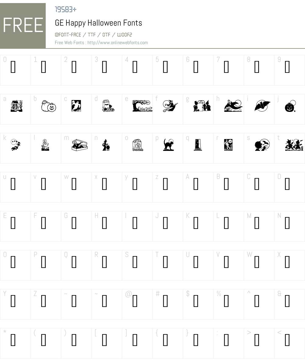 GE Happy Halloween Font Screenshots