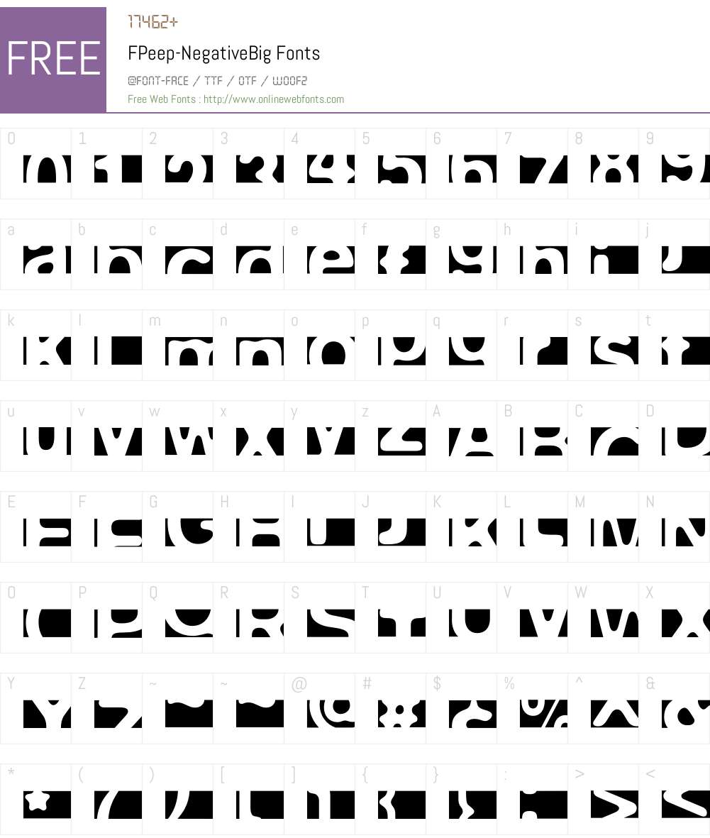 FPeep Font Screenshots