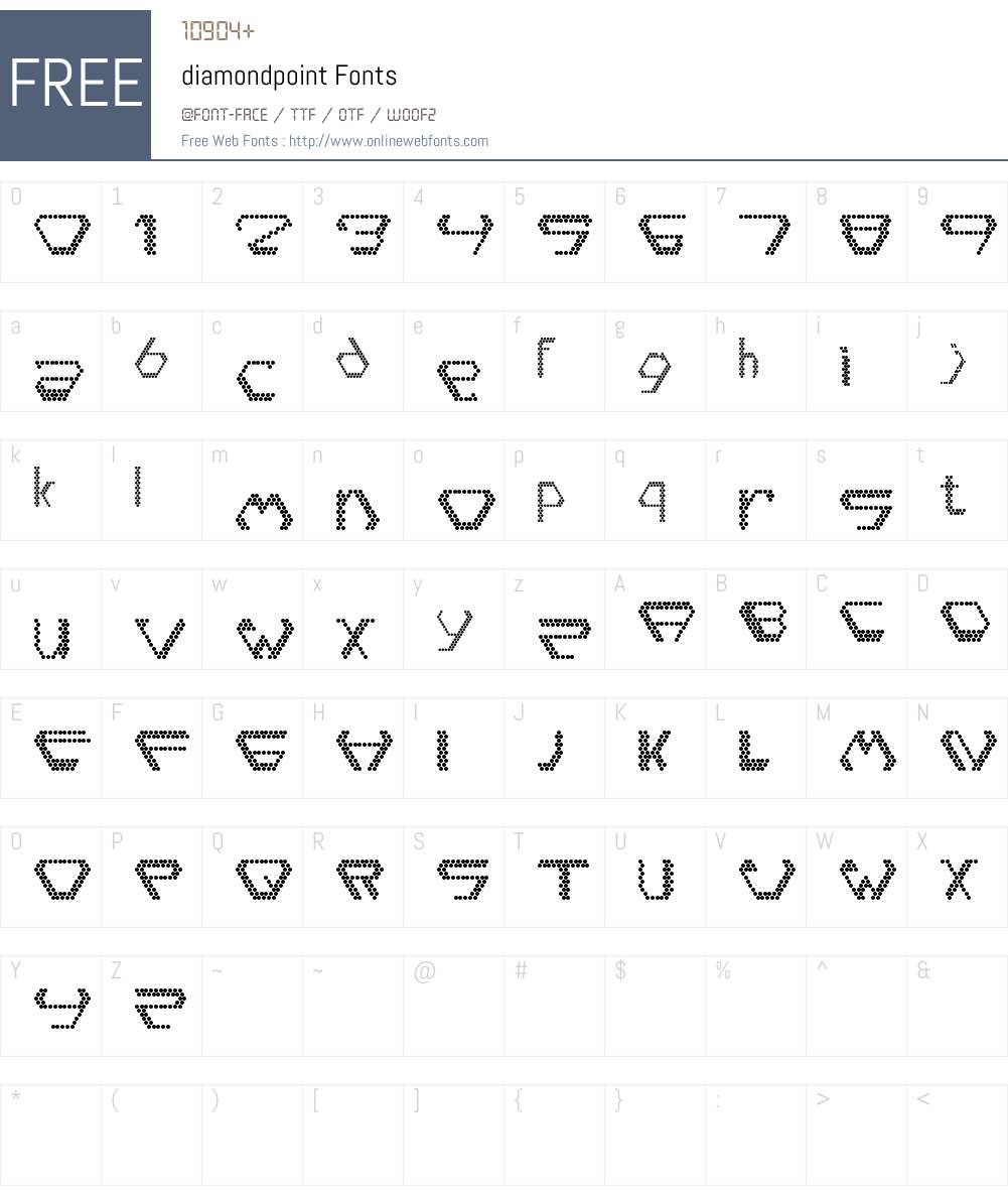 diamondpoint Font Screenshots