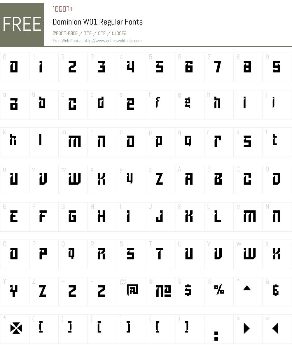 DominionW01-Regular Font Screenshots