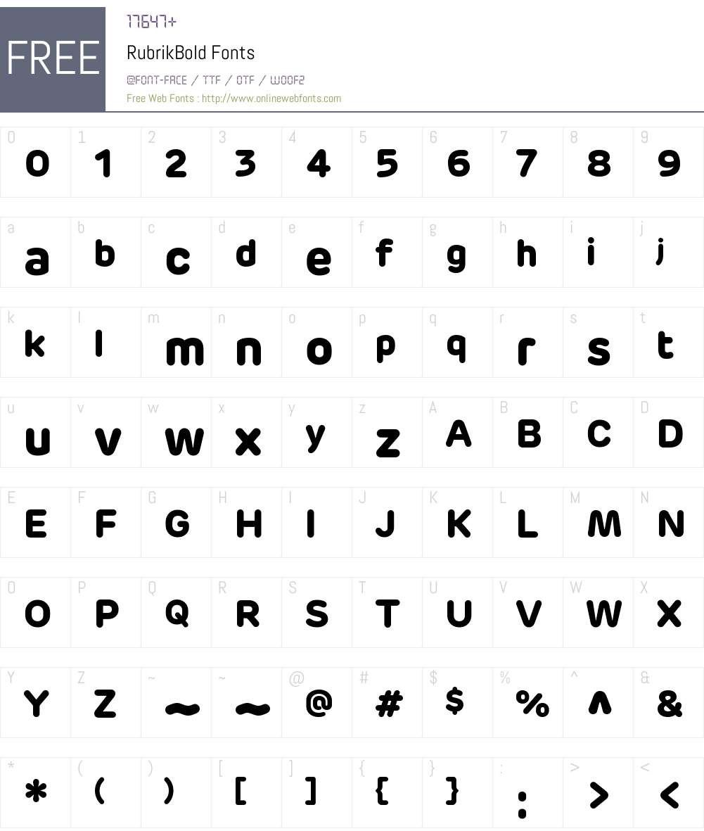 Rubrik Bold Font Screenshots