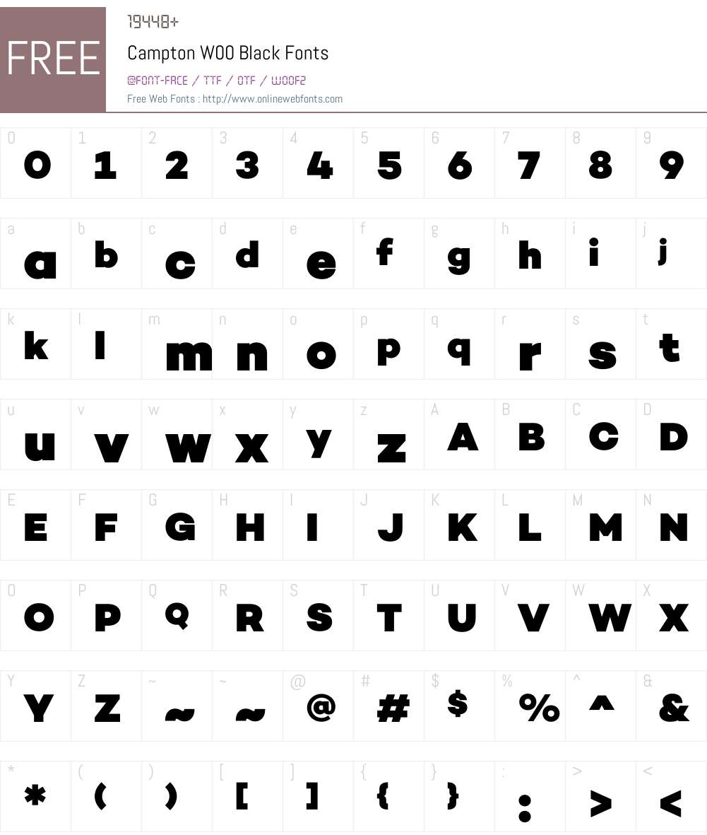 CamptonW00-Black Font Screenshots