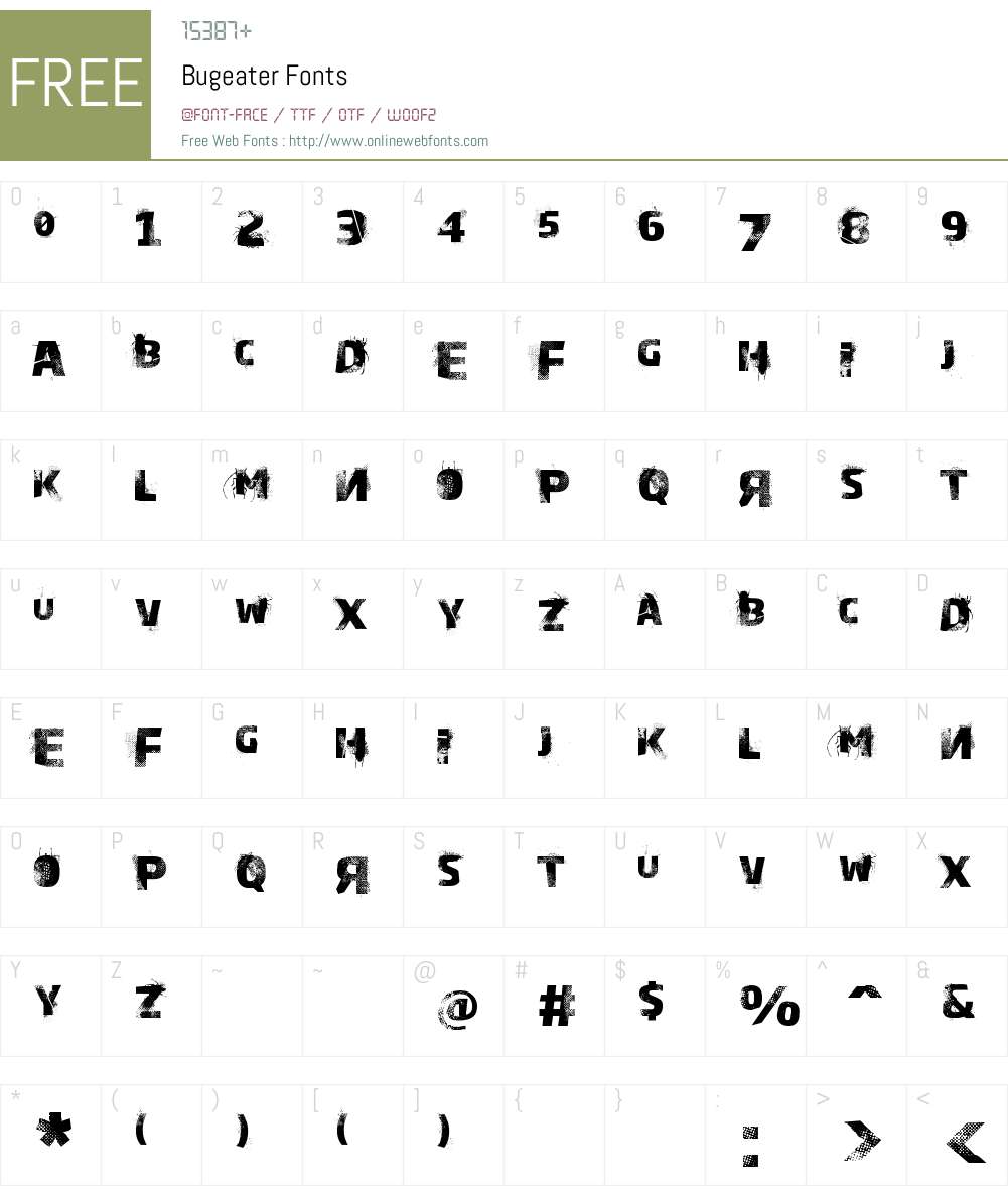 Bugeater Font Screenshots