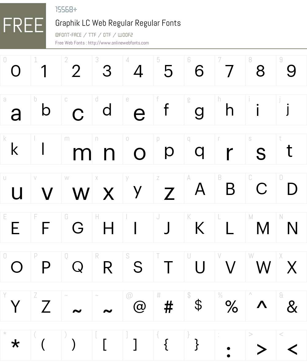 Graphik LC Web Regular Font Screenshots