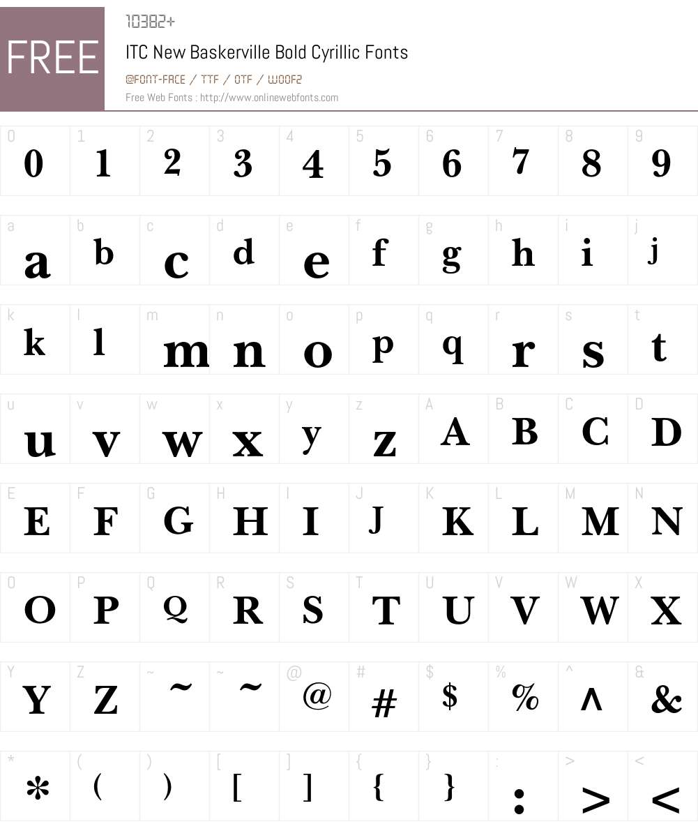 NewBaskervilleC Font Screenshots