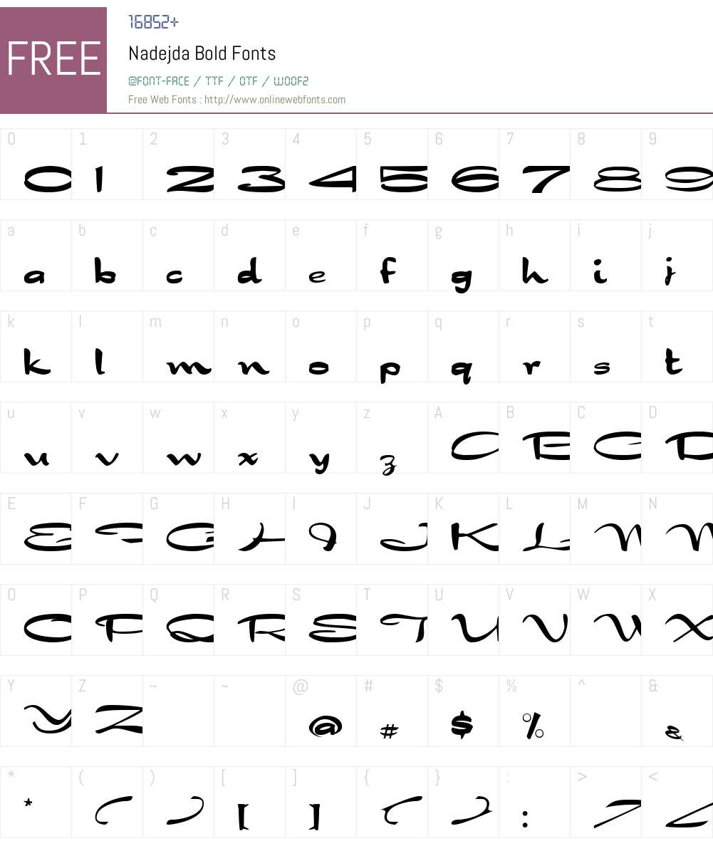 Nadejda Font Screenshots