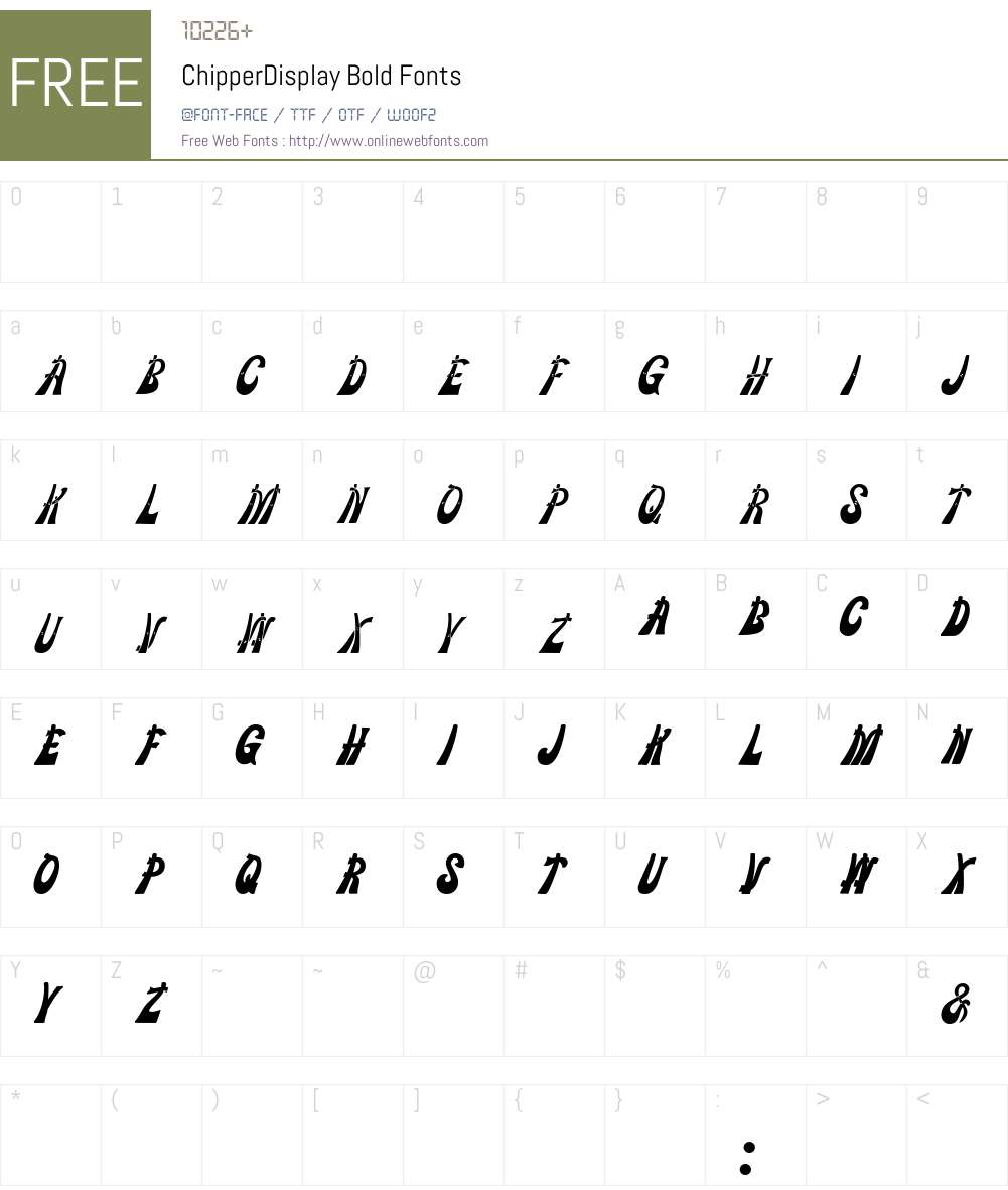 ChipperDisplay Font Screenshots