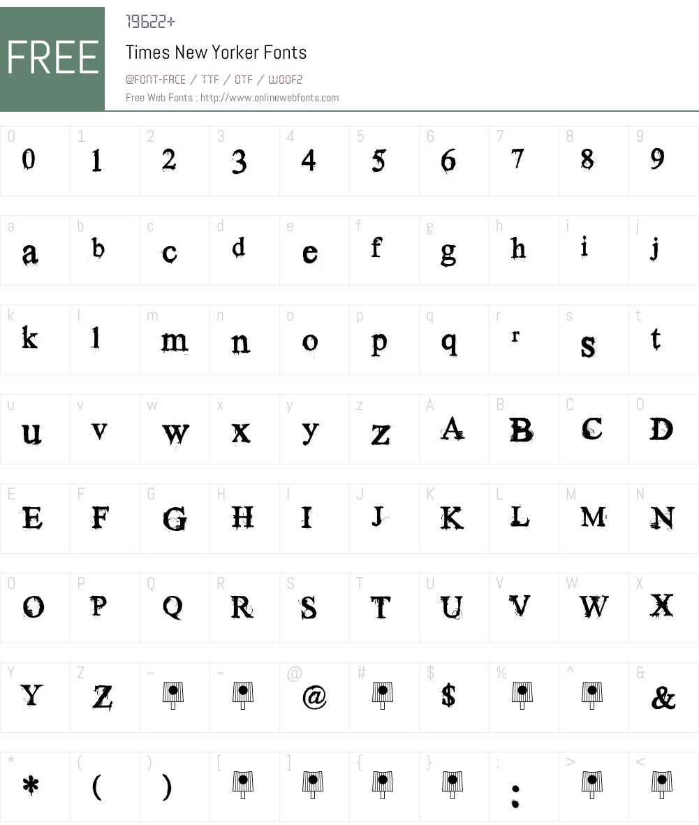 Times New Yorker Font Screenshots