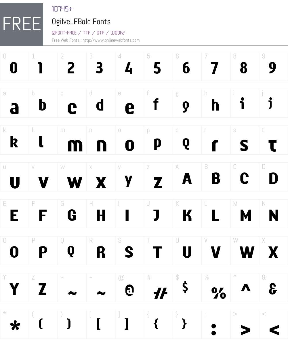 OgilveLFBold Font Screenshots