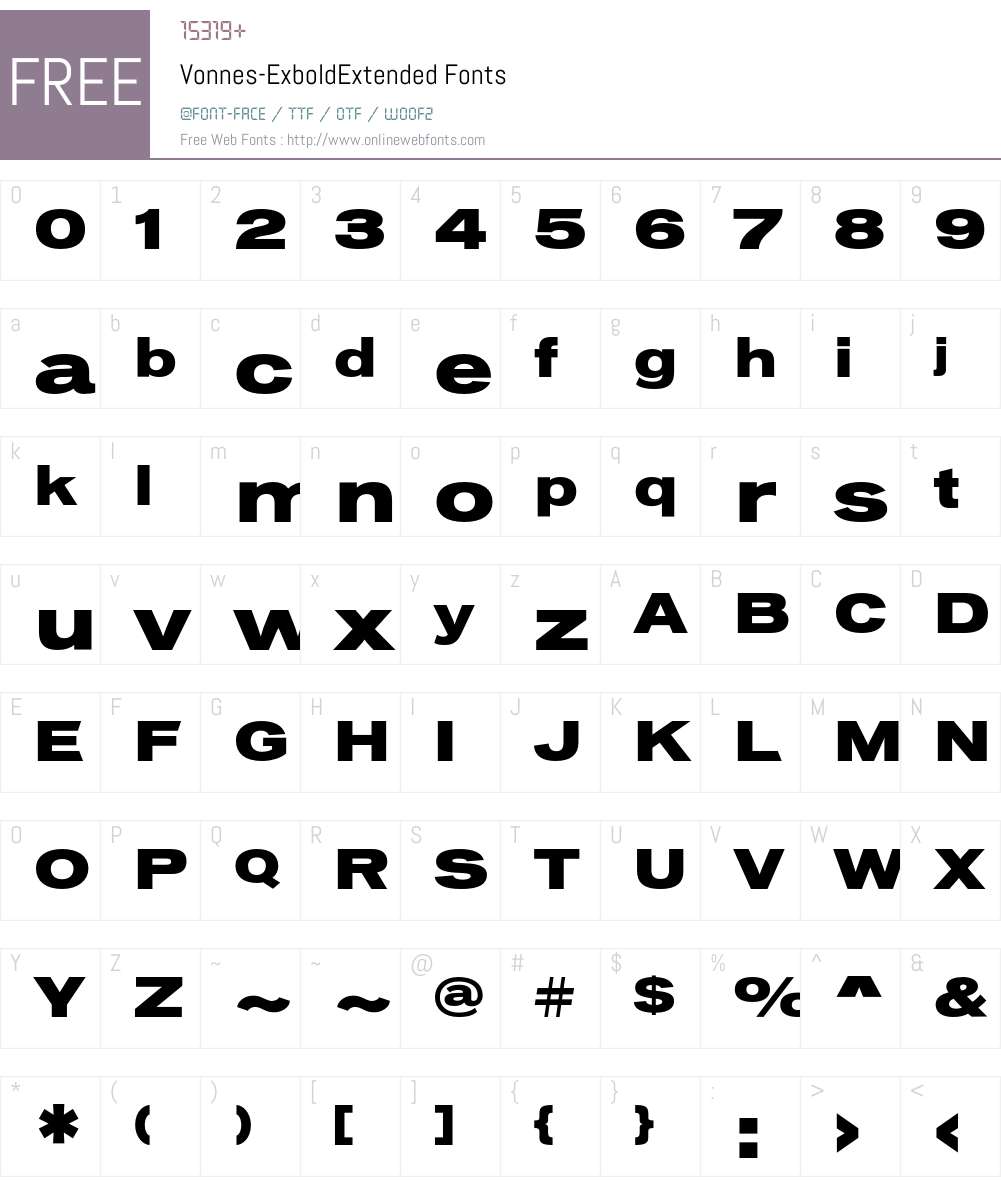Vonnes Font Screenshots