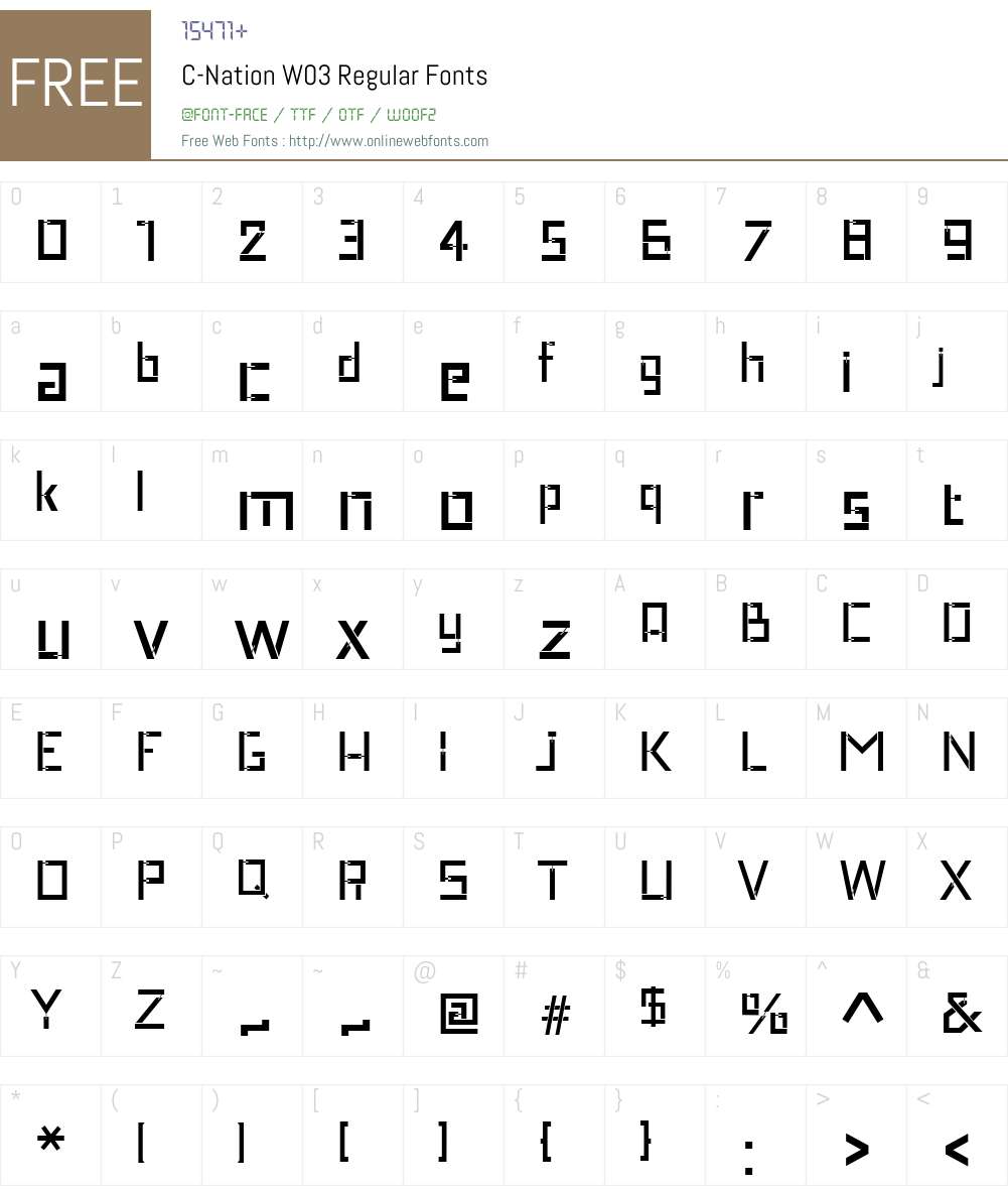 C-Nation Font Screenshots