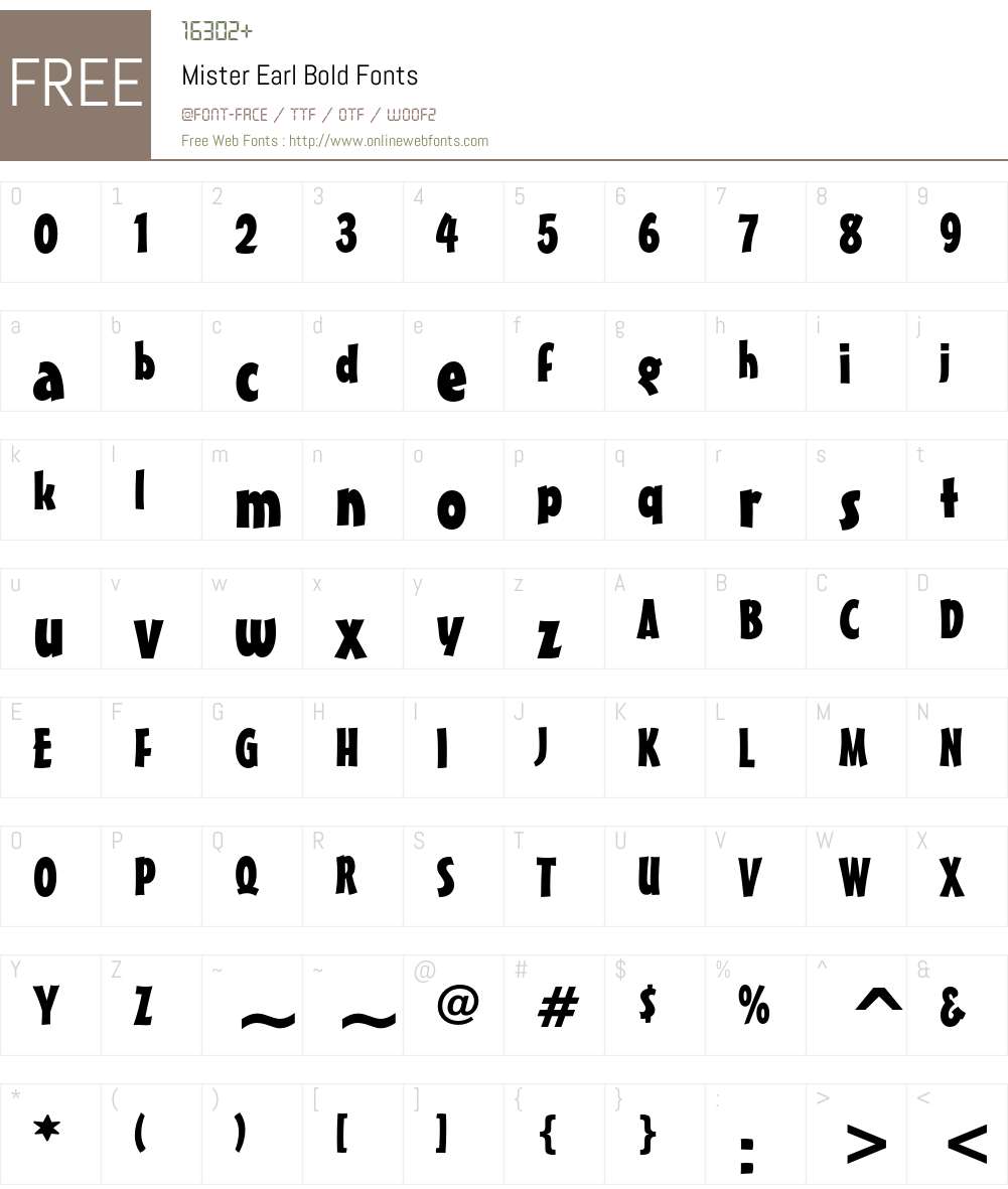 Mister Earl Font Screenshots