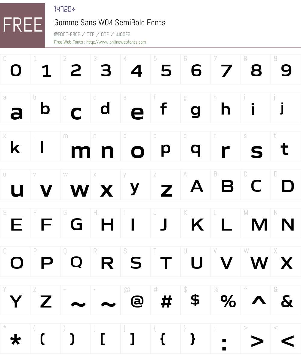 Gomme Sans Font Screenshots