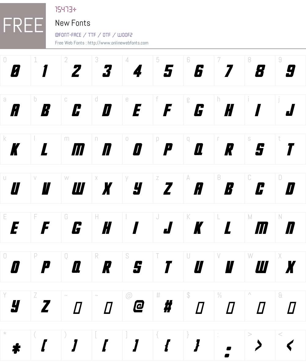 New Font Screenshots