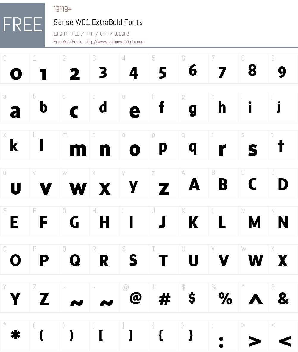 SenseW01-ExtraBold Font Screenshots