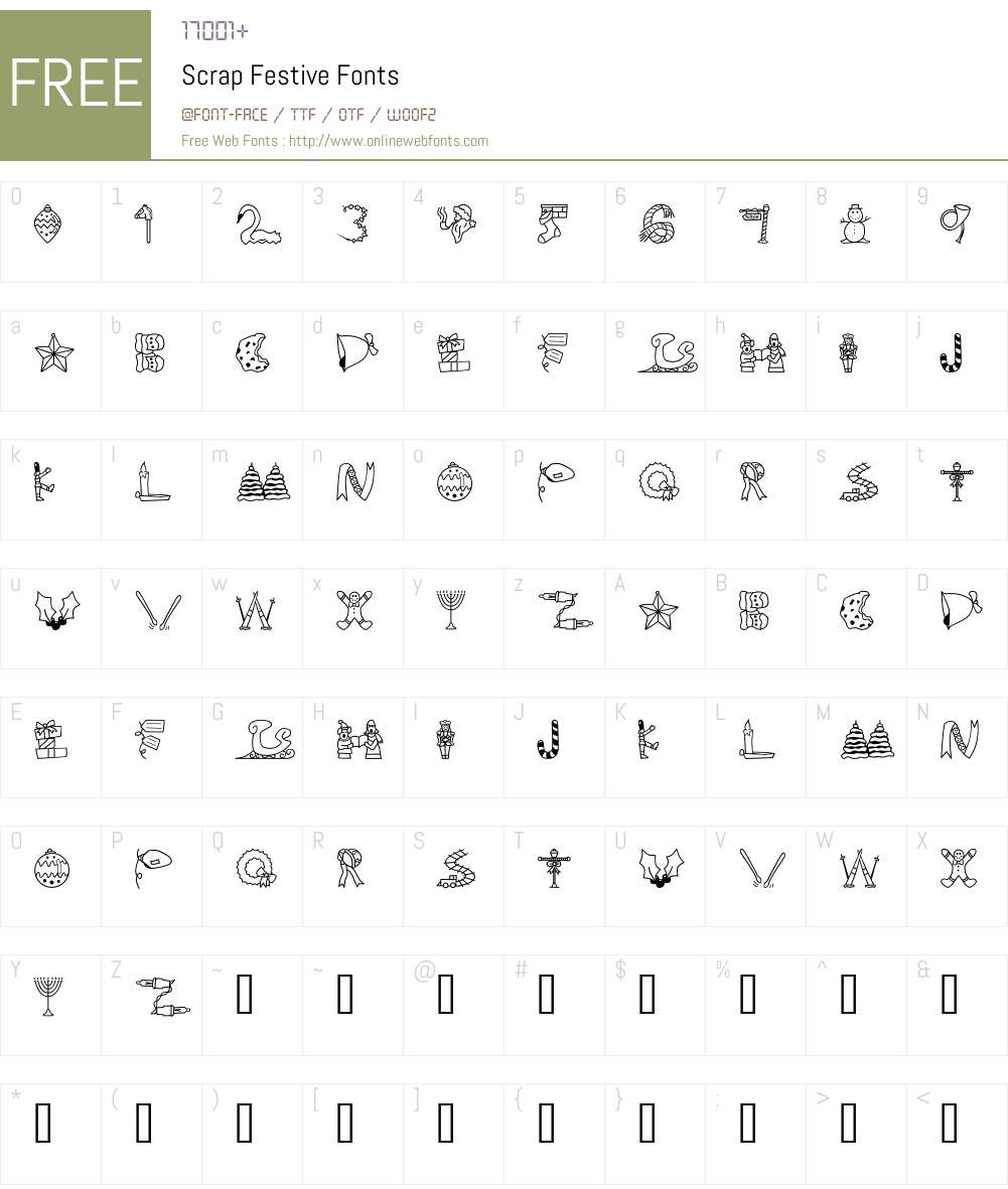 Scrap Festive Font Screenshots