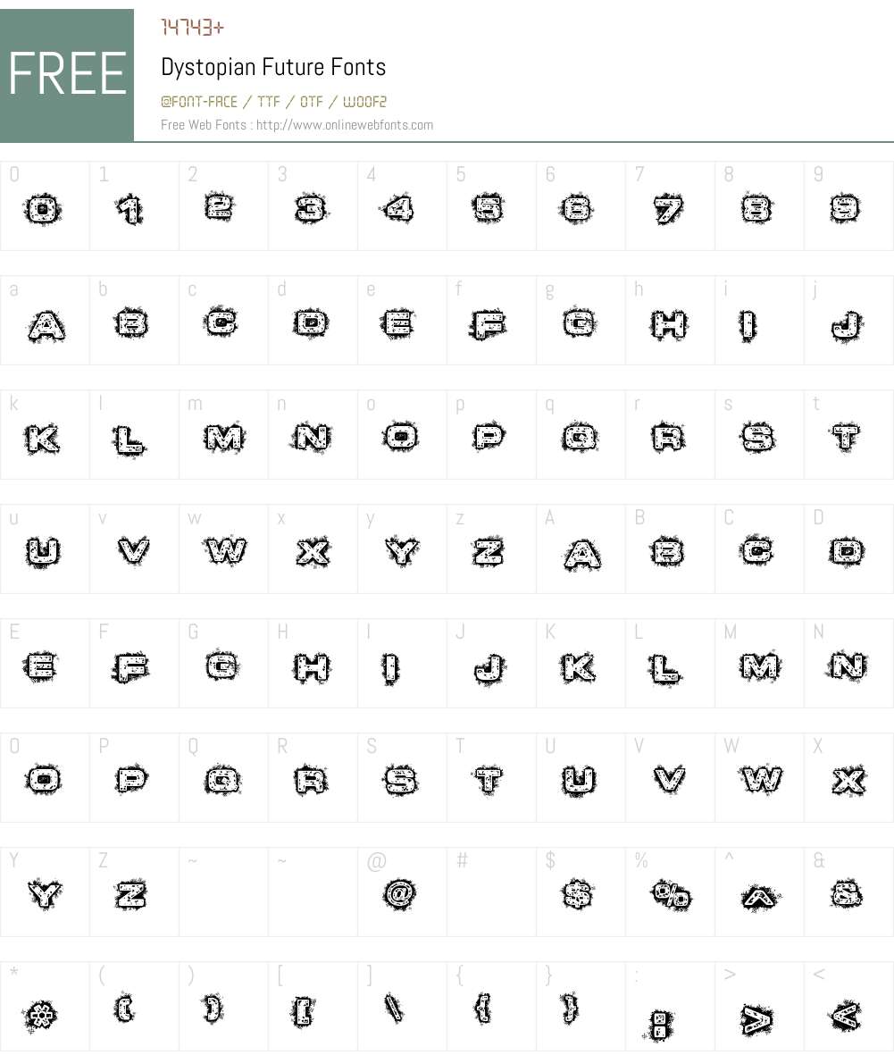 Dystopian Future Font Screenshots