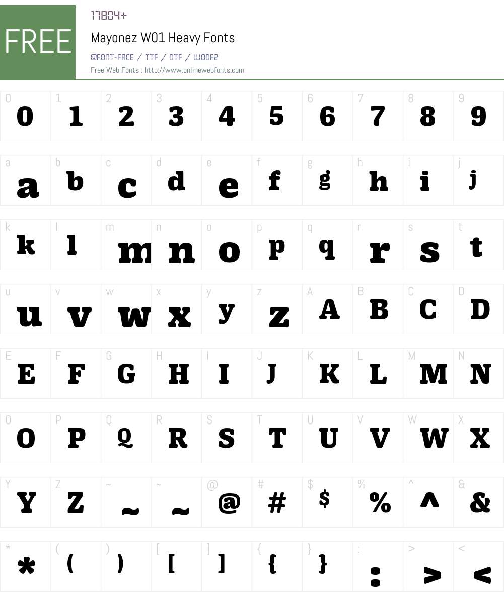 MayonezW01-Heavy Font Screenshots