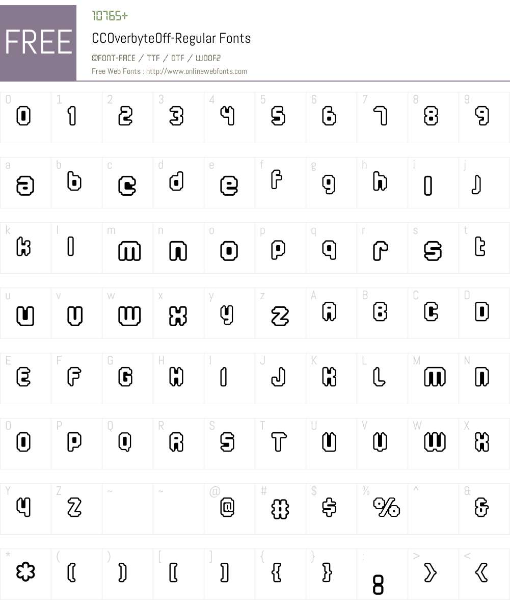 CCOverbyteOff-Regular Font Screenshots