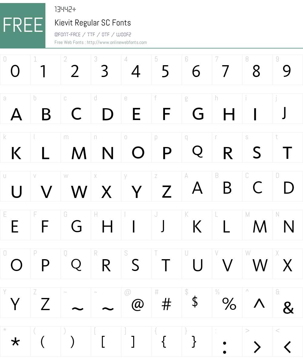 Kievit Font Screenshots