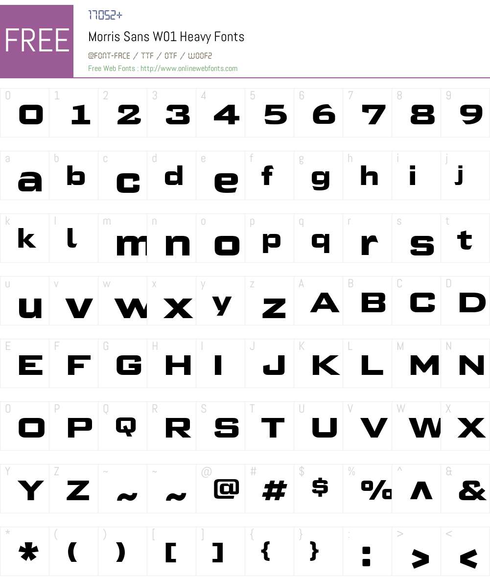 MorrisSansW01-Heavy Font Screenshots