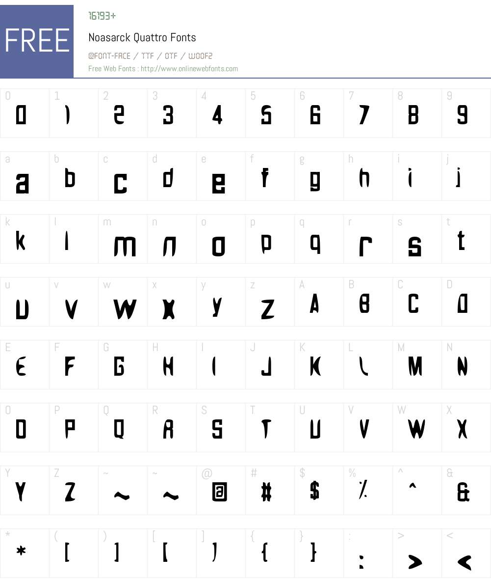 Noasarck Quattro Font Screenshots