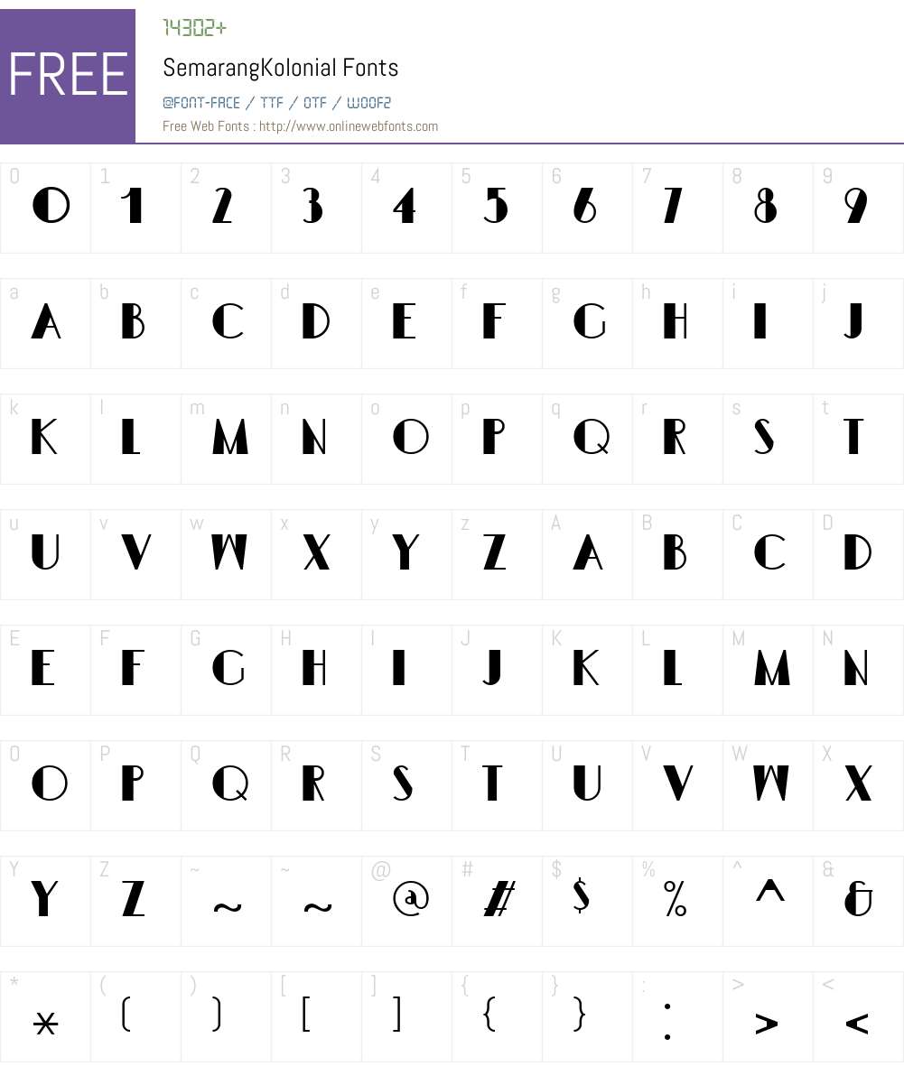 SemarangKolonial Font Screenshots