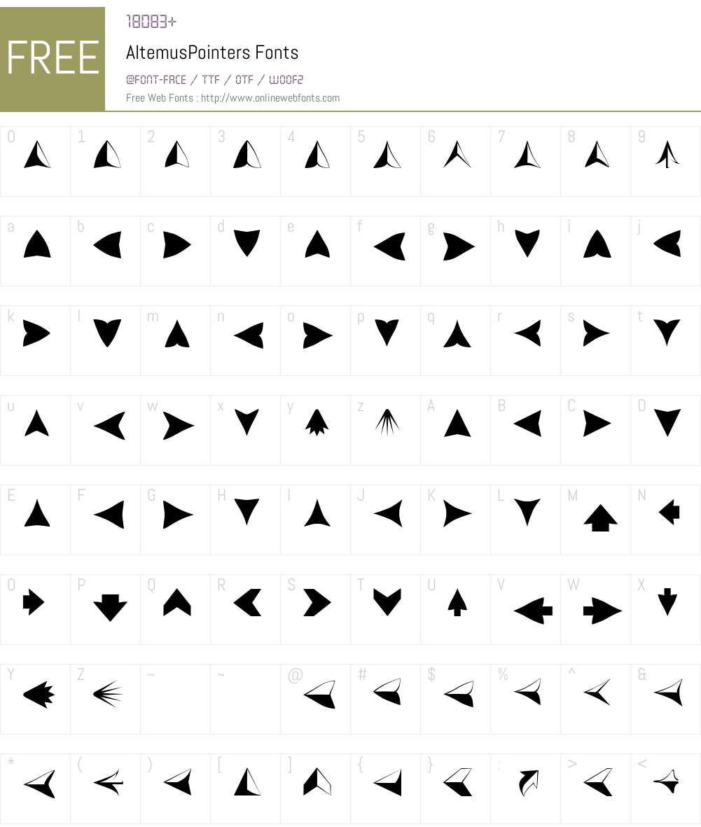 Altemus Font Screenshots