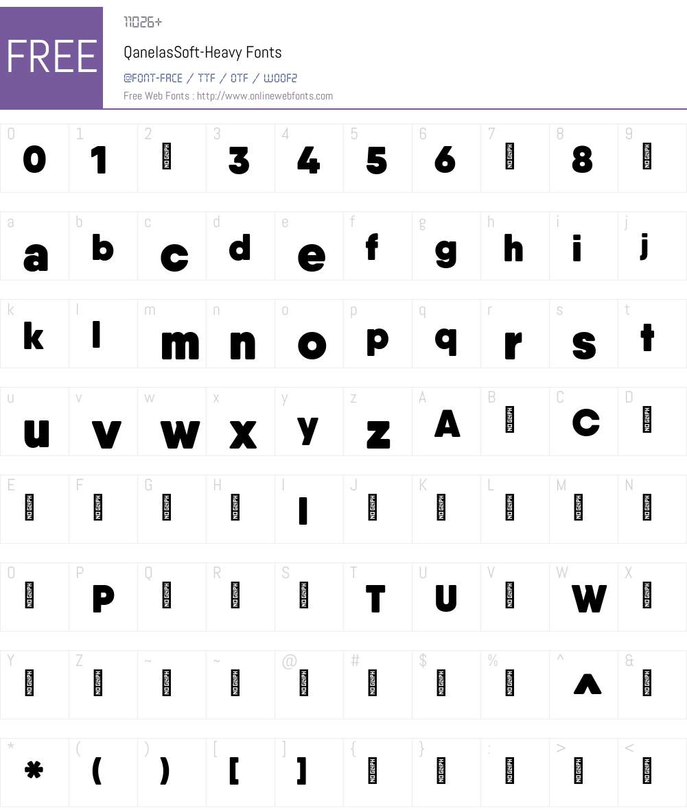 QanelasSoft-Heavy Font Screenshots