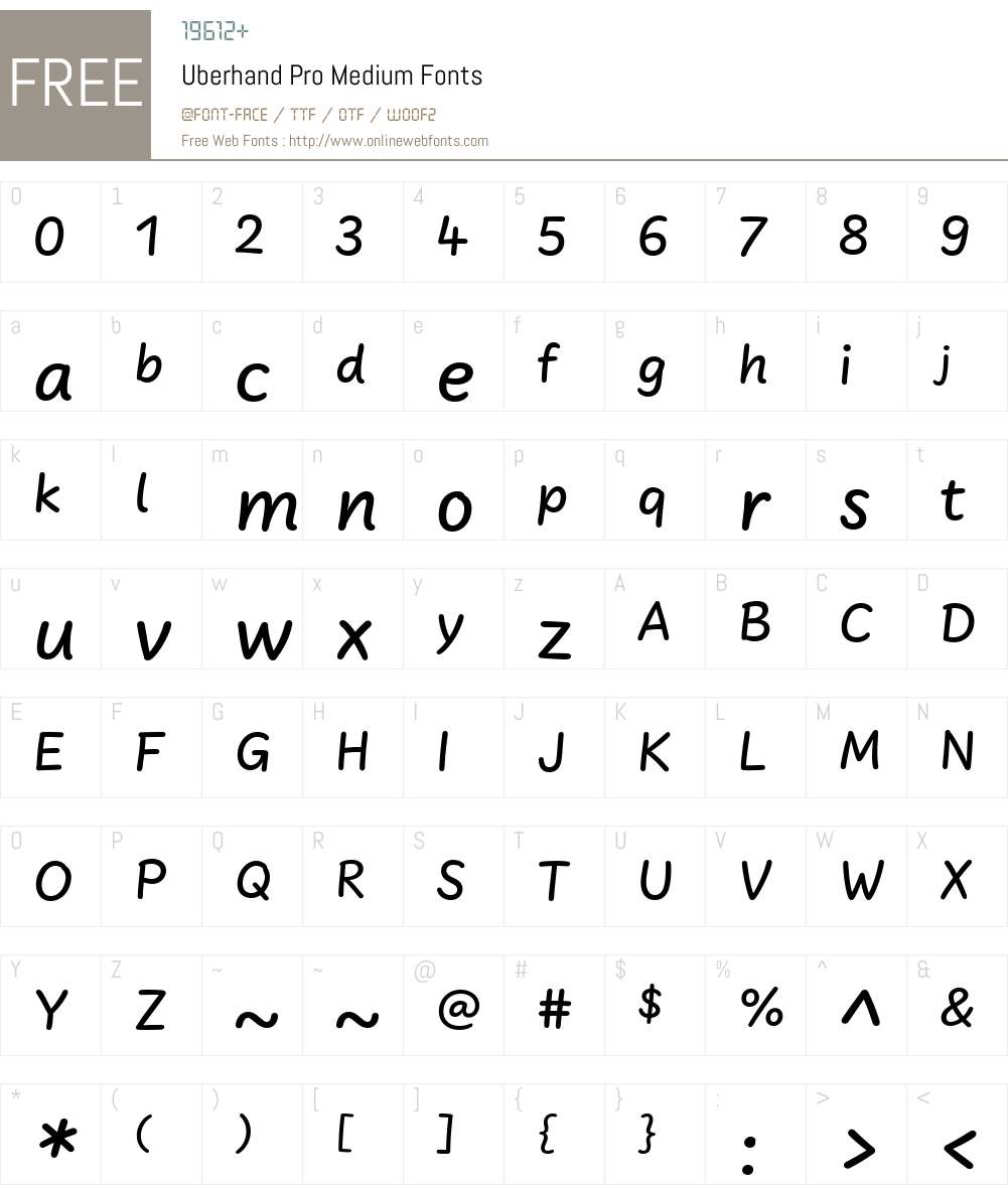 UberhandPro-Medium Font Screenshots