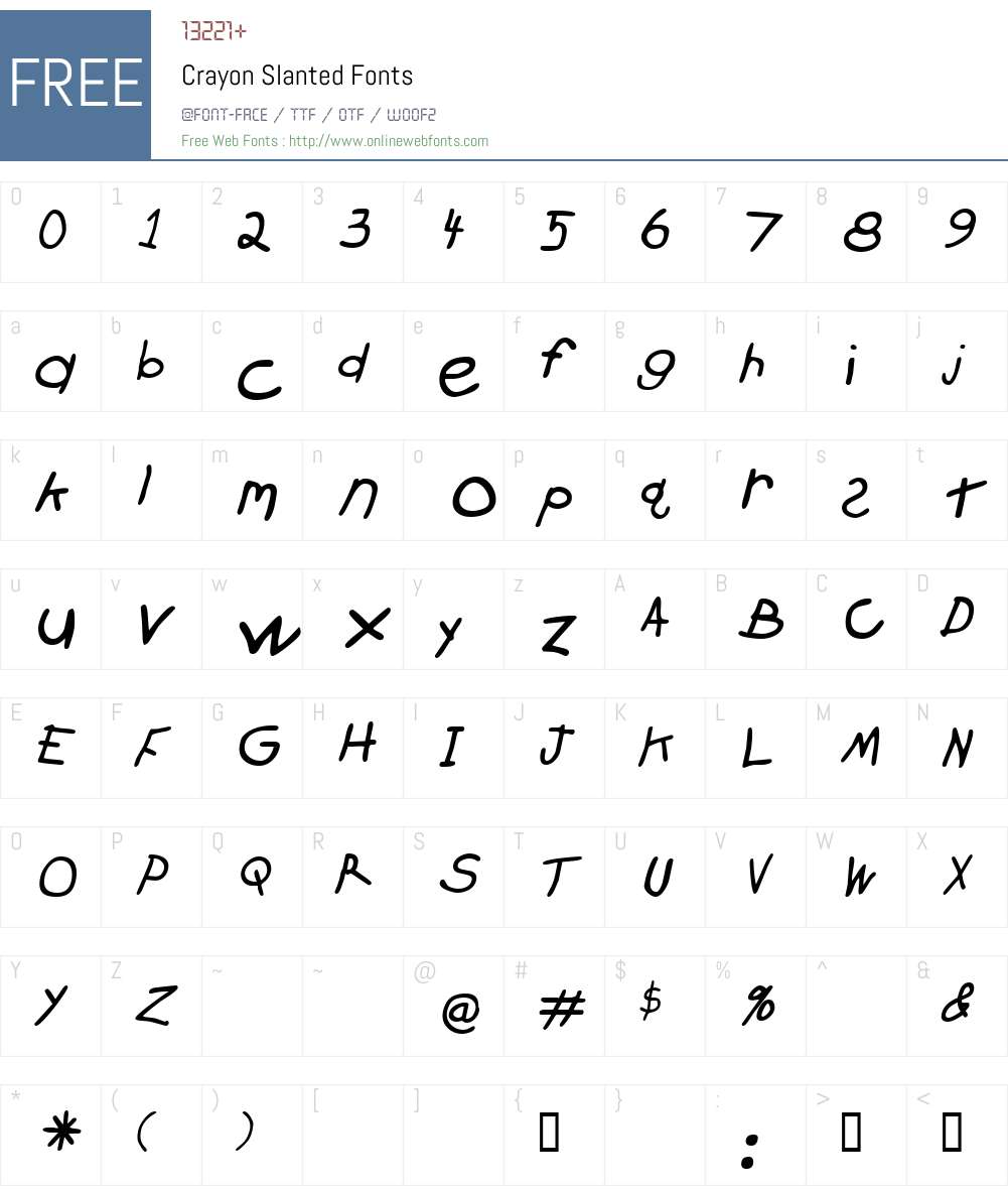 Crayon Font Screenshots