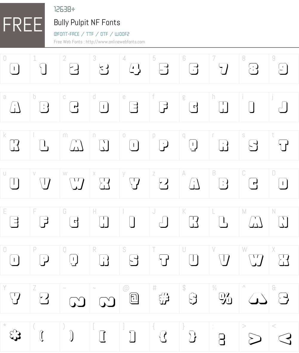 BullyPulpitNF Font Screenshots