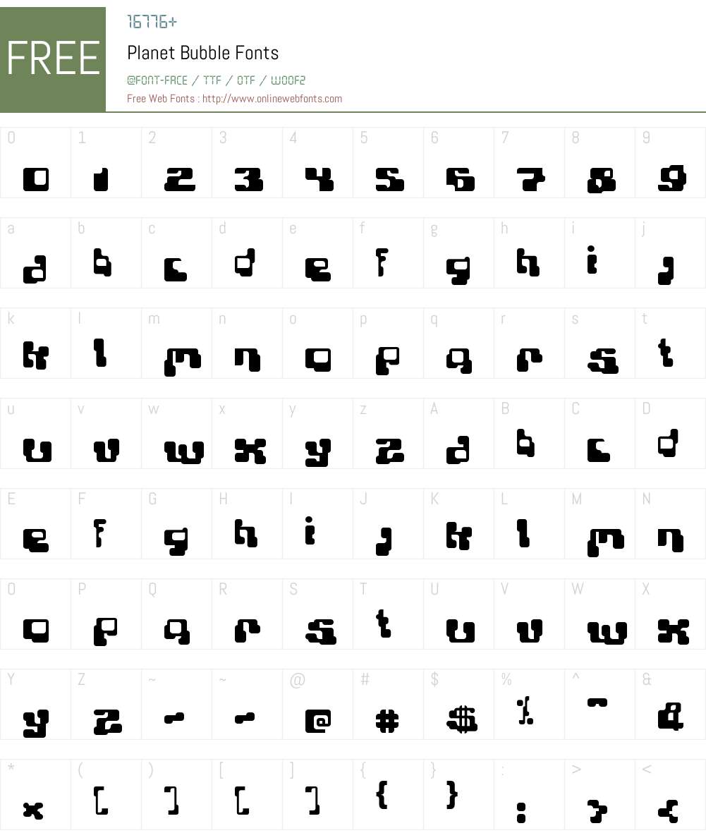 Planet Font Screenshots