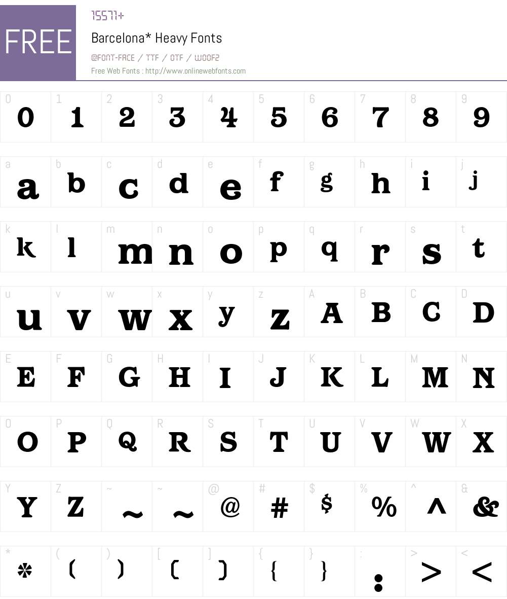 Barcelona BQ Font Screenshots