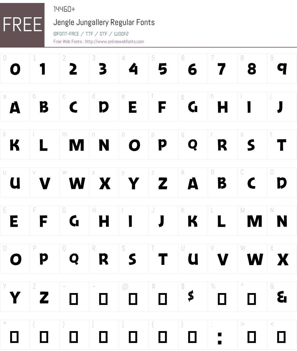 Jengle Jungallery Font Screenshots