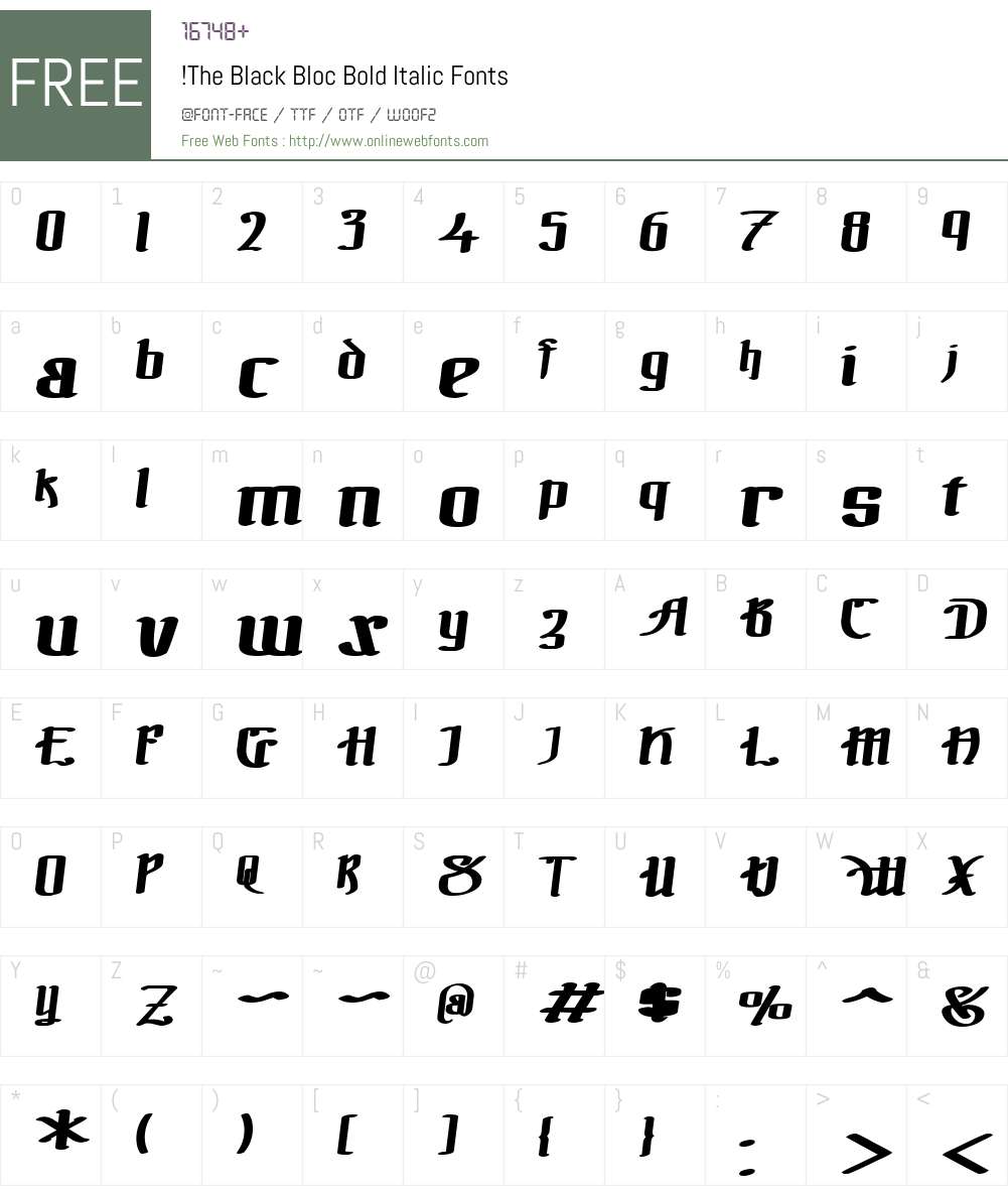 !The Black Bloc Font Screenshots