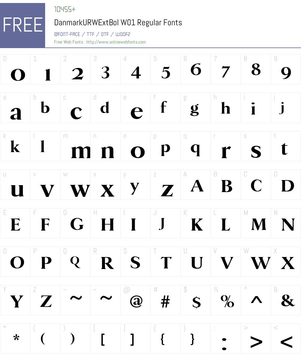 Danmark Font Screenshots