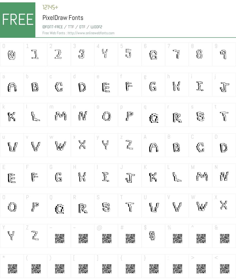 PixelDraw Font Screenshots