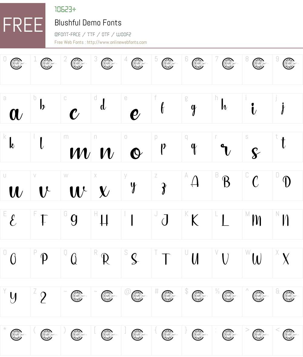 Blushful Demo 1.004;Fontself Maker 3.5.4 Fonts Free Download ...