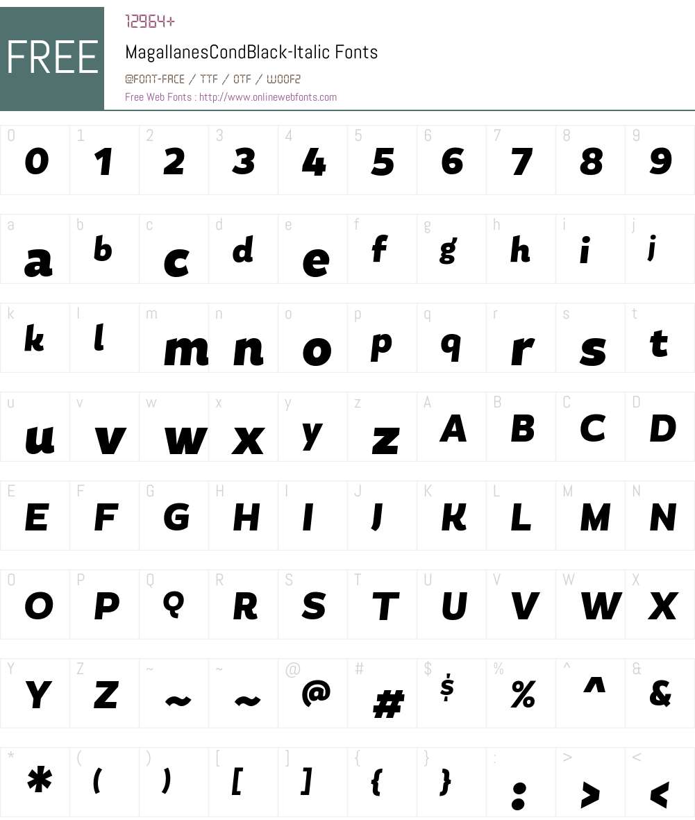 Magallanes Cond Black Font Screenshots