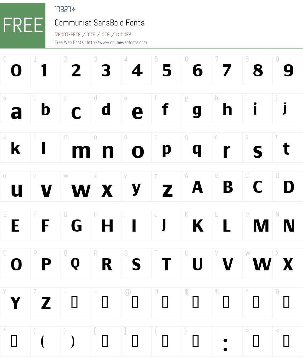 Communist Font Screenshots