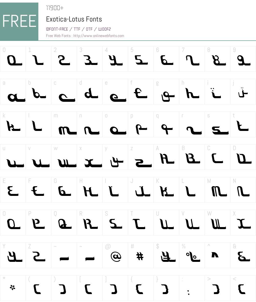 Exotica Font Screenshots