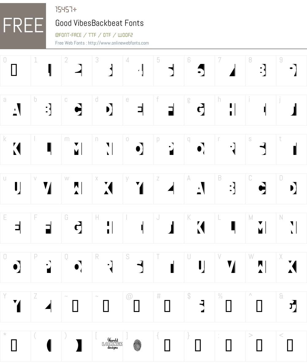 Good VibesBackbeat Font Screenshots