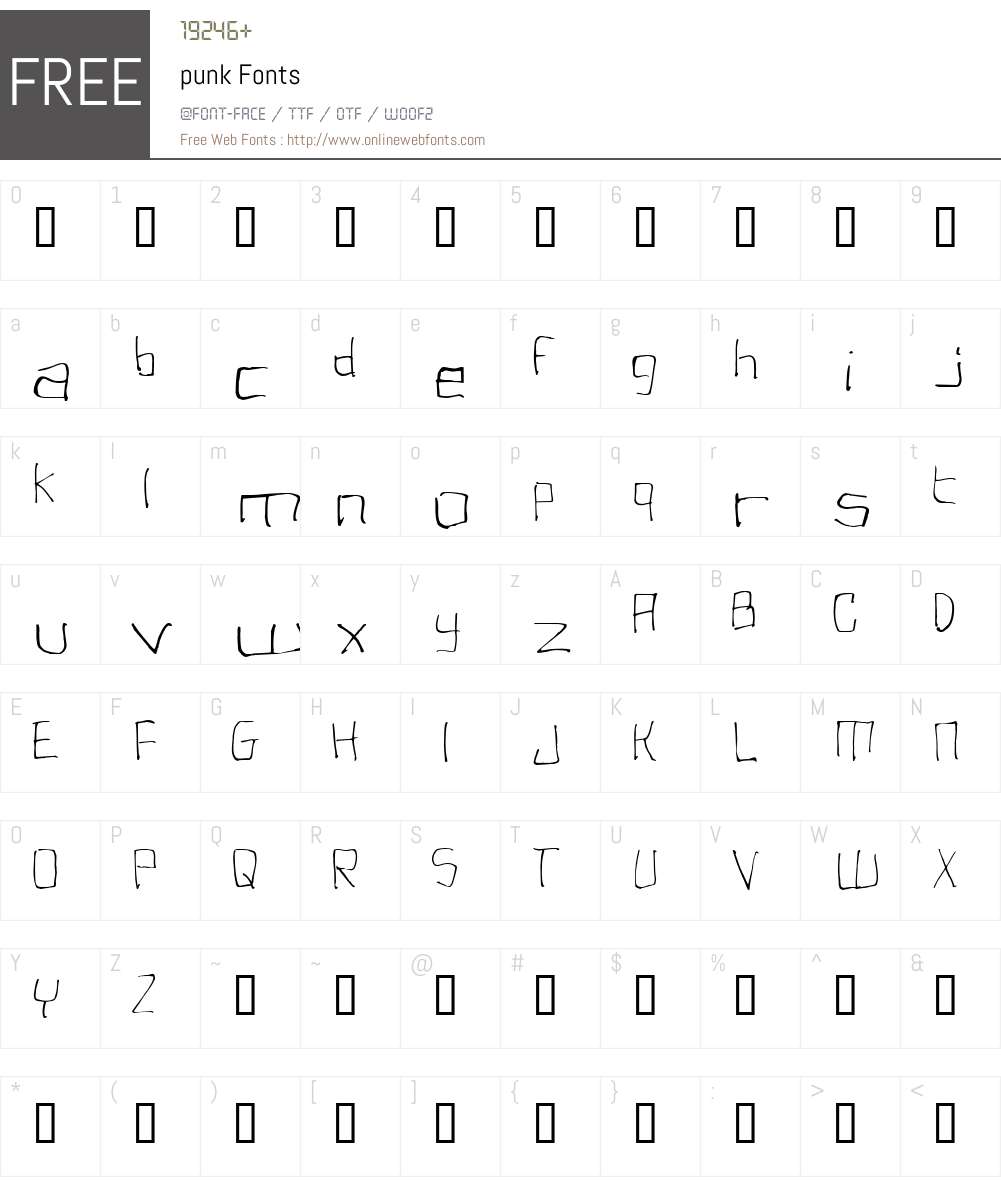 punk Font Screenshots