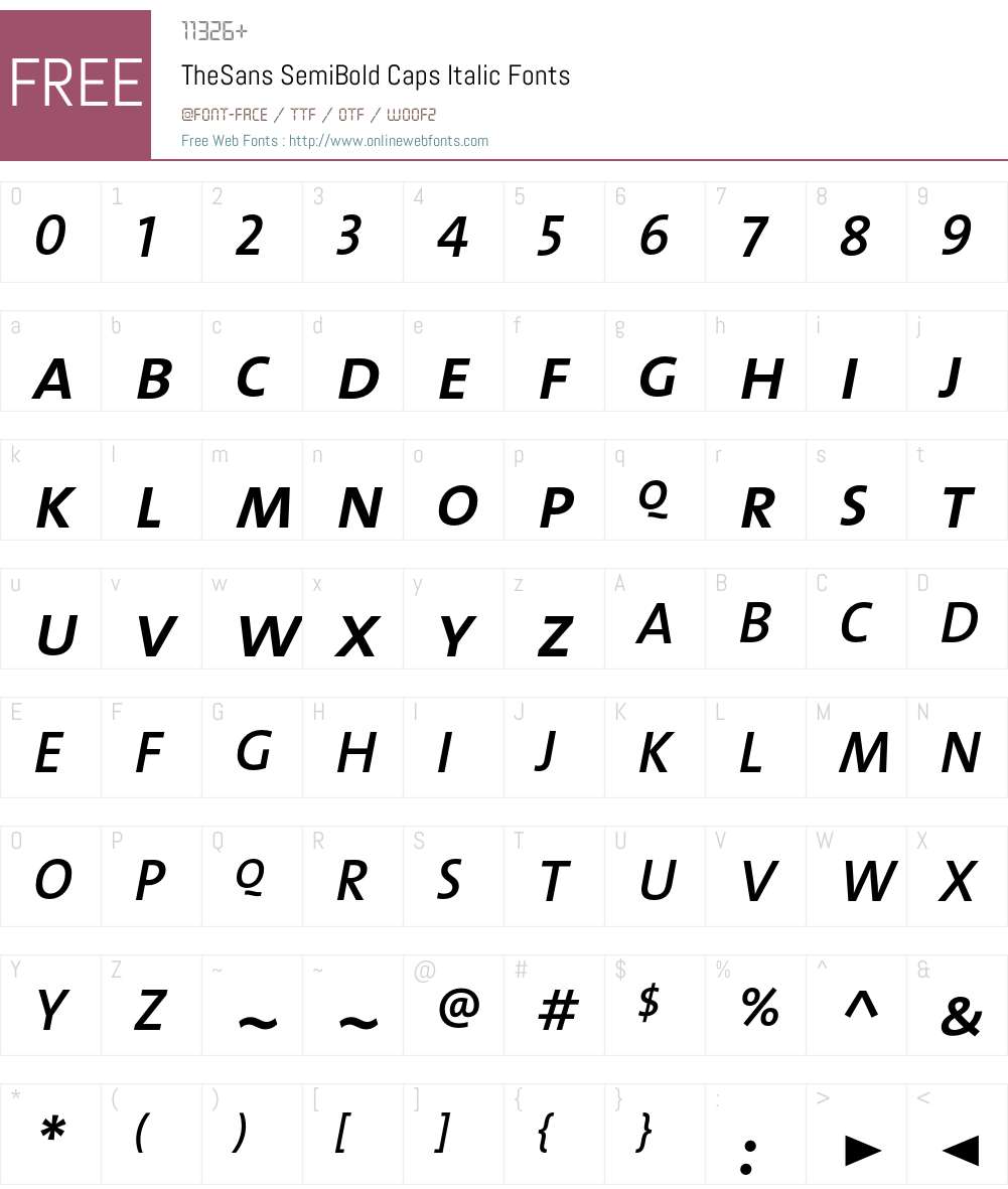 The Sans Semi Bold- Font Screenshots