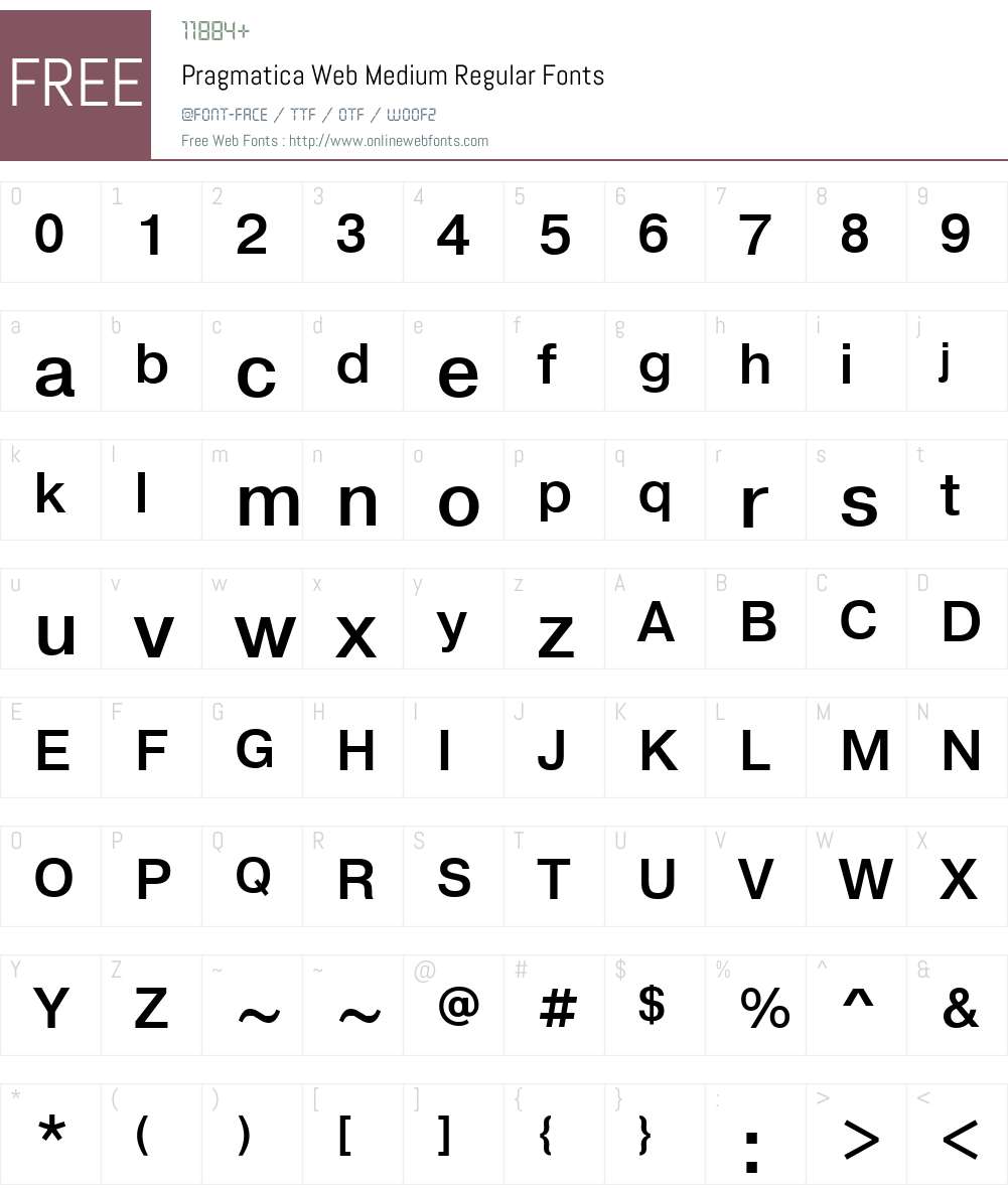 Pragmatica Web Medium Font Screenshots