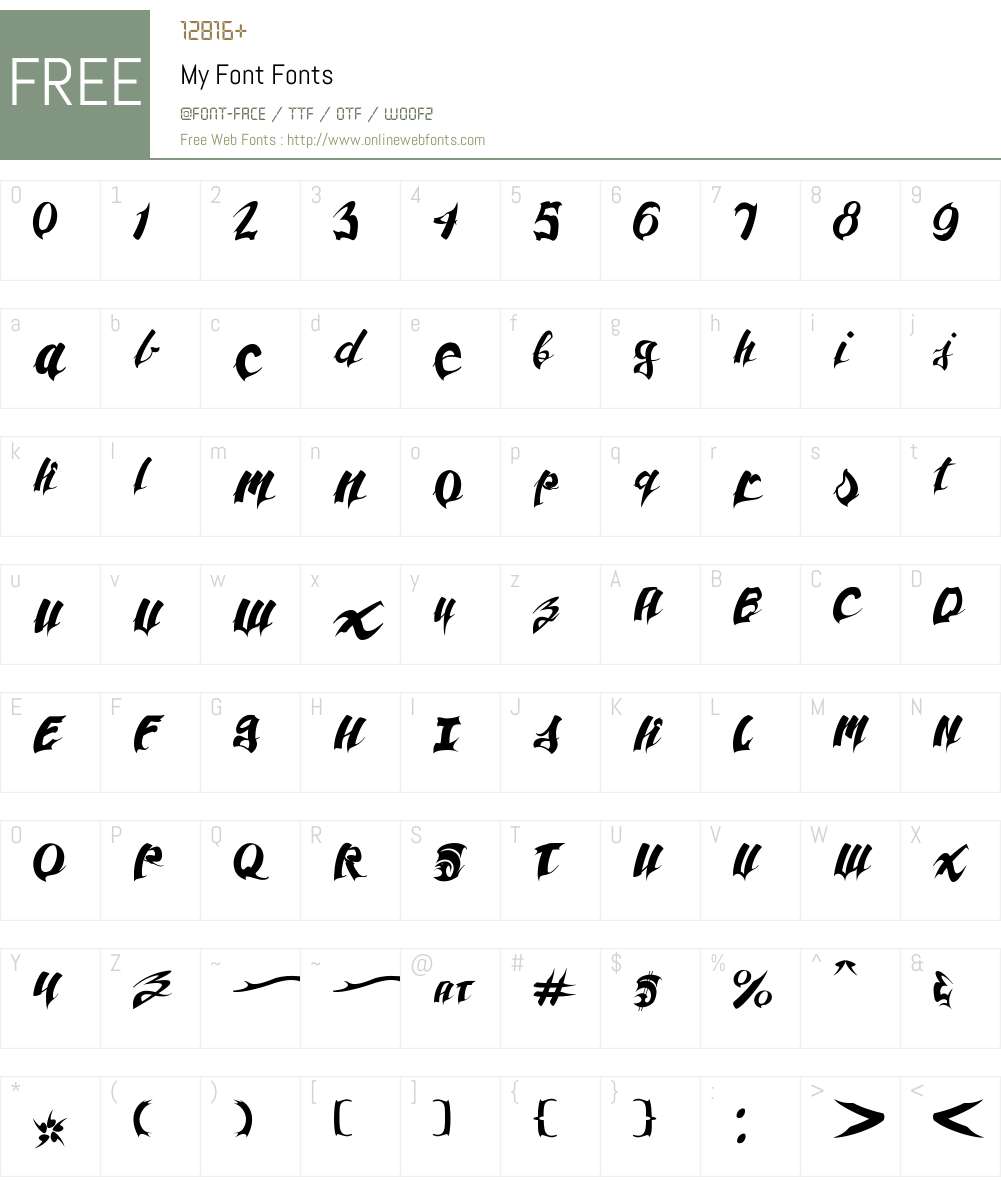 Anpad Script Font Screenshots