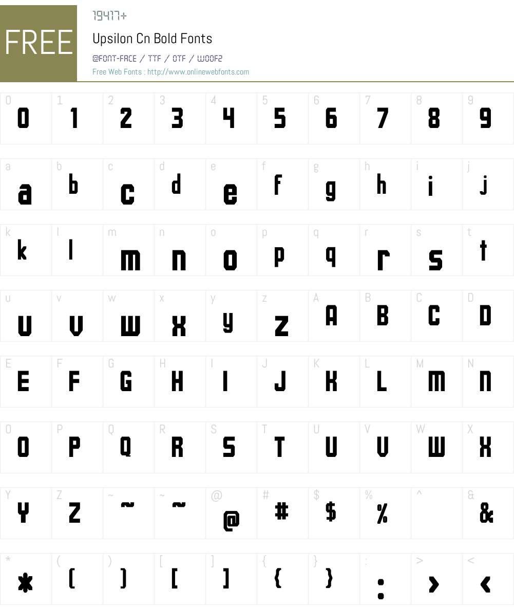 Upsilon Cn Bold Font Screenshots