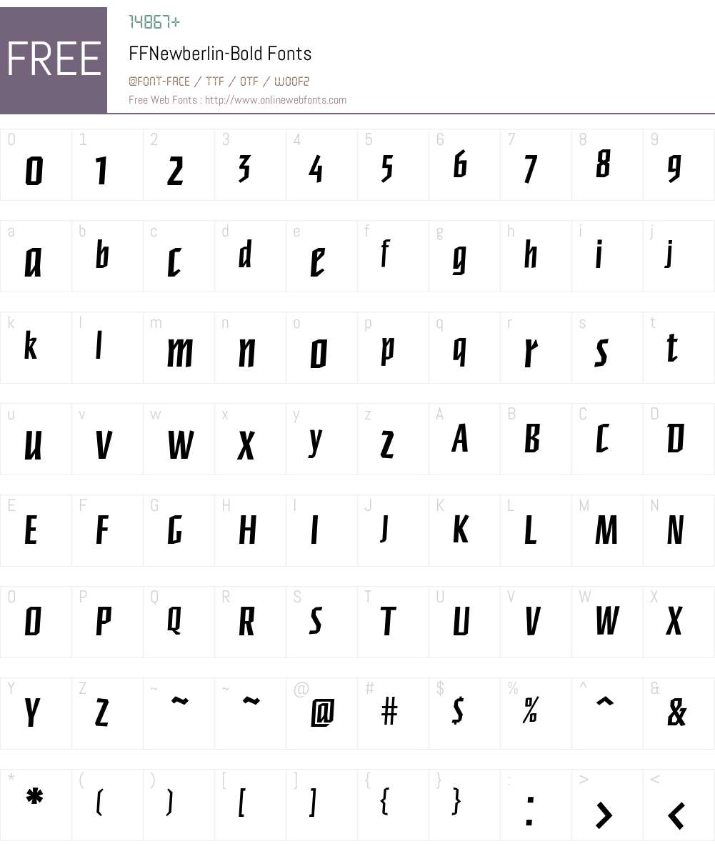 FFNewberlin-Bold Font Screenshots