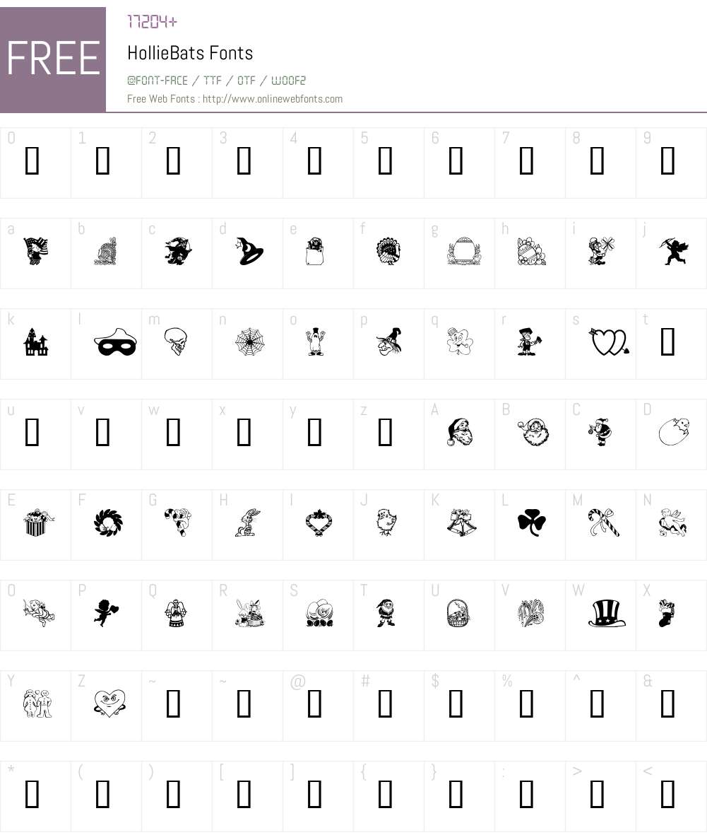 HollieBats Font Screenshots
